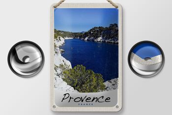 Panneau de voyage en étain, 12x18cm, Provence, France, mer, montagnes 2