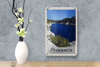 Panneau de voyage en étain, 12x18cm, Provence, France, mer, montagnes 4
