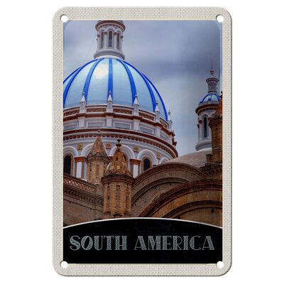 Cartel de chapa de viaje, 12x18cm, señal de edificio de arquitectura de América del Sur