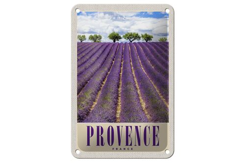 Blechschild Reise 12x18cm Provence Frankreich Lila Natur Schild