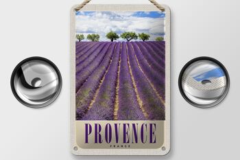 Panneau en étain voyage 12x18cm, panneau Nature violet Provence France 2