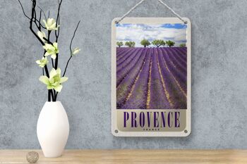 Panneau en étain voyage 12x18cm, panneau Nature violet Provence France 4