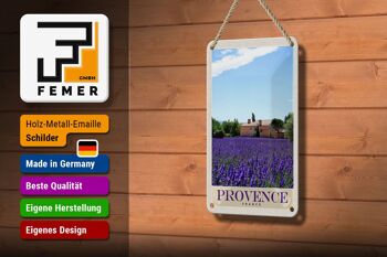 Panneau en étain de voyage 12x18cm, panneau violet de maison naturelle de Provence France 3