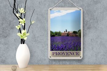 Panneau en étain de voyage 12x18cm, panneau violet de maison naturelle de Provence France 4