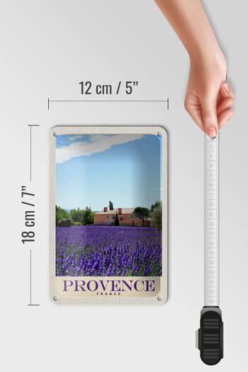 Panneau en étain de voyage 12x18cm, panneau violet de maison naturelle de Provence France 5