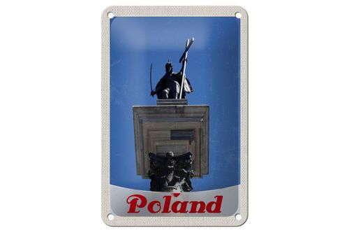 Blechschild Reise 12x18cm Polen Europa Architektur Skulptur Schild