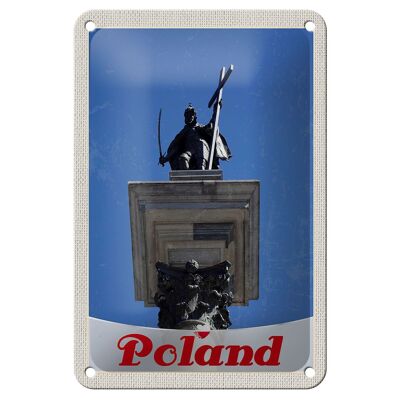 Blechschild Reise 12x18cm Polen Europa Architektur Skulptur Schild