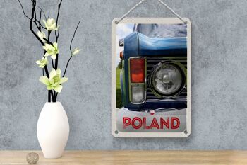 Panneau de voyage en étain, 12x18cm, pologne, Europe, voiture Vintage des années 90 4