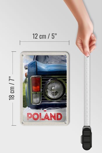 Panneau de voyage en étain, 12x18cm, pologne, Europe, voiture Vintage des années 90 5