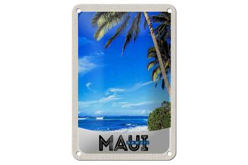 Panneau de voyage en étain, 12x18cm, Maui, île hawaïenne, USA, signe de vacances à la plage 1