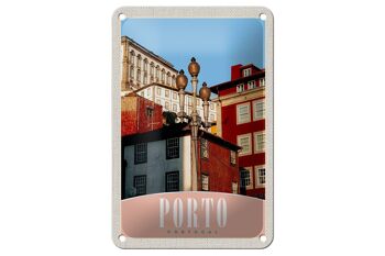 Panneau de voyage en étain, 12x18cm, Porto, Portugal, Europe, maison de ville 1