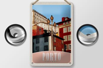 Panneau de voyage en étain, 12x18cm, Porto, Portugal, Europe, maison de ville 2