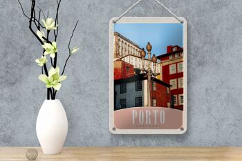 Panneau de voyage en étain, 12x18cm, Porto, Portugal, Europe, maison de ville 4