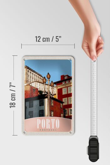 Panneau de voyage en étain, 12x18cm, Porto, Portugal, Europe, maison de ville 5