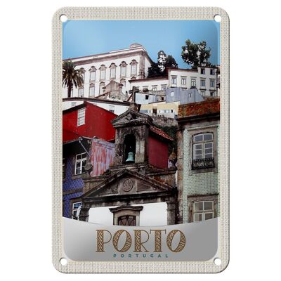 Targa in metallo da viaggio 12x18 cm Porto Portogallo Città Europa Vacanza Targa