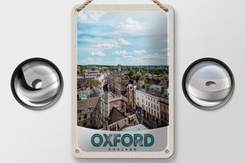 Panneau de voyage en étain 12x18cm, panneau de centre-ville d'oxford angleterre Europe 2