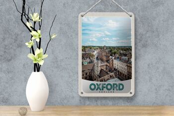 Panneau de voyage en étain 12x18cm, panneau de centre-ville d'oxford angleterre Europe 4