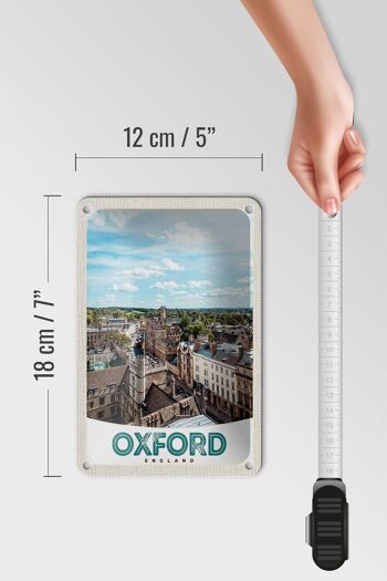 Panneau de voyage en étain 12x18cm, panneau de centre-ville d'oxford angleterre Europe 5