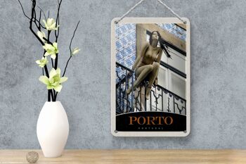Signe de voyage en étain 12x18cm, Sculpture de Porto Portugal, signe de vacances décoratif 4