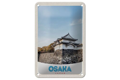 Blechschild Reise 12x18cm Osaka Japan Asien Haus Stadt Dekoration