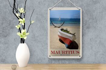 Panneau de voyage en étain, 12x18cm, panneau de bateau de l'océan indien maurice 4