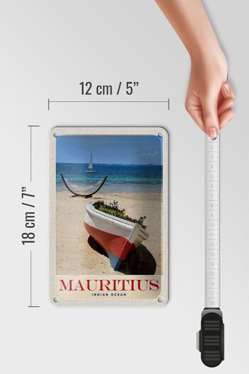Panneau de voyage en étain, 12x18cm, panneau de bateau de l'océan indien maurice 5