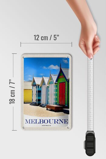 Panneau de voyage en étain 12x18cm, panneau de maison de plage de Melbourne australie 5