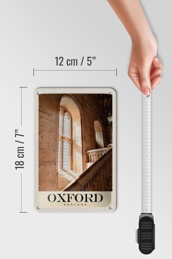 Panneau de voyage en étain 12x18cm, panneau d'architecture Oxford angleterre Europe 5