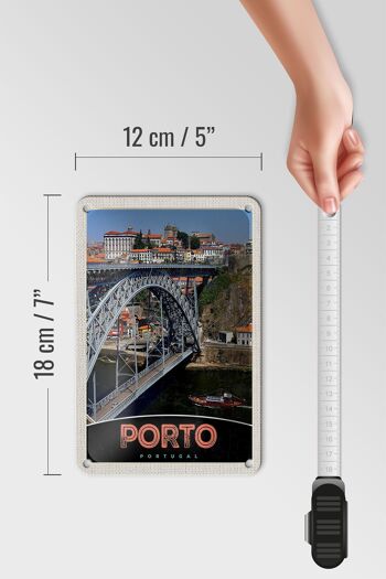 Panneau de voyage en étain 12x18cm, décoration de pont de Porto Portugal Europe 5