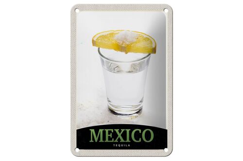 Blechschild 12x18cm Mexiko Tequila Zitrone Lateinamerika