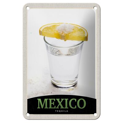 Plaque en tôle 12x18cm Mexique Tequila Citron Amérique Latine