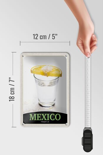 Plaque en tôle 12x18cm Mexique Tequila Citron Amérique Latine 5