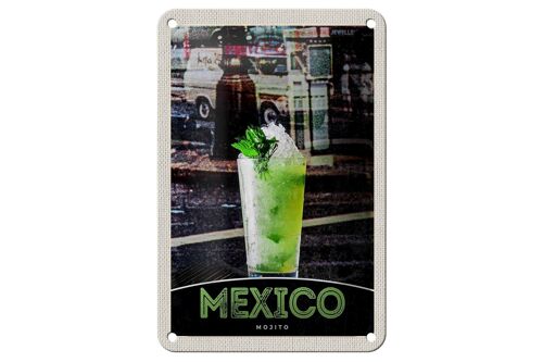 Blechschild Reise 12x18cm Mexiko USA Amerika Mojito Limette Schild