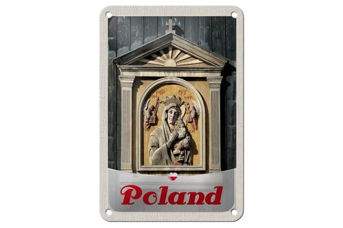 Blechschild Reise 12x18cm Polen Europa Architektur Urlaub Schild