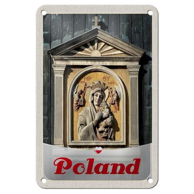 Targa in metallo da viaggio 12x18 cm Polonia Europa Architettura Vacanza Segno
