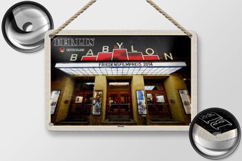 Panneau en étain pour villes, Berlin, allemagne, cinéma Babylon, 18x12cm 2