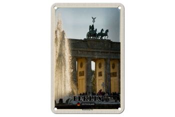 Panneau en étain pour villes, Berlin, porte de Brandebourg, Architecture, 12x18cm 1