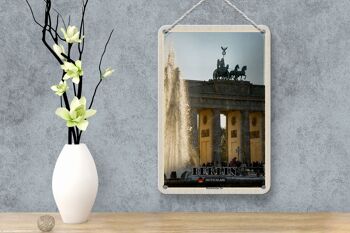 Panneau en étain pour villes, Berlin, porte de Brandebourg, Architecture, 12x18cm 4