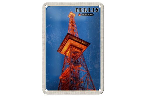 Blechschild Städte Berlin Funkturm Deutschland Deko 12x18cm Schild