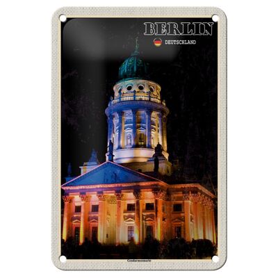 Targa in metallo Città Berlino Gendarmenmarkt Architettura 12x18 cm