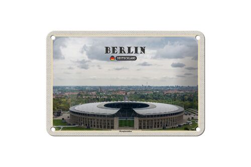 Blechschild Städte Berlin Olympiastadion Deutschland 18x12cm Schild