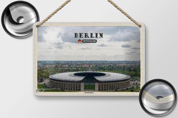 Panneau en étain pour villes, stade olympique de Berlin, allemagne, 18x12cm 2