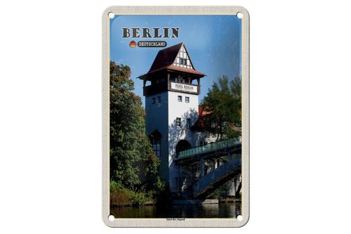Blechschild Städte Berlin Insel der Jugend Reise Deko 12x18cm Schild