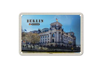 Panneau en étain pour villes, Berlin, Reichstag, politique, Architecture, 18x12cm 1