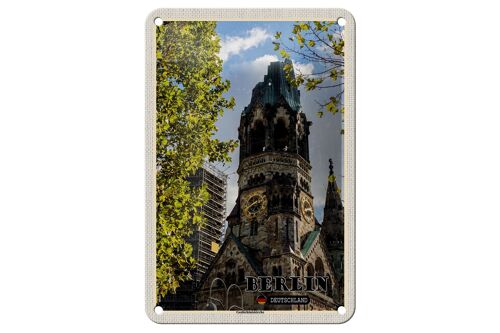 Blechschild Städte Berlin Gedächtniskirche Deutschland 12x18cm Schild