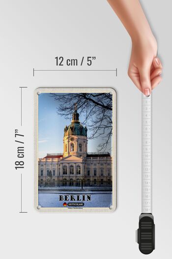 Panneau en étain pour décoration du palais de Charlottenburg, 12x18cm, villes de Berlin 5