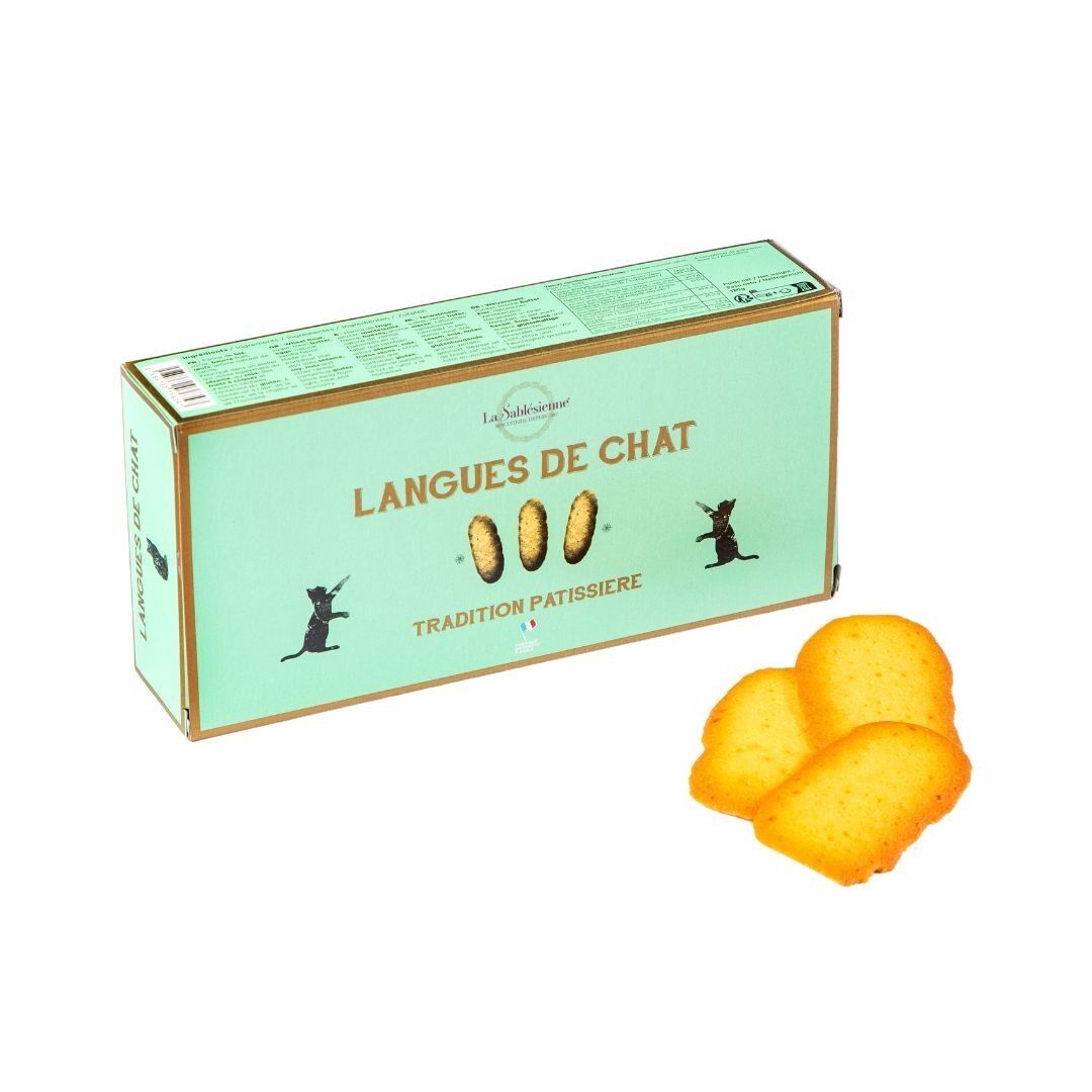 Pastry-style cat's tongue biscuits - 120g cardboard box - Mother's Day
