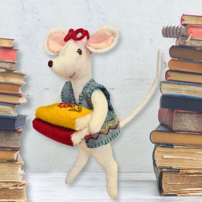 Mini kit di feltro per topolino il bibliotecario
