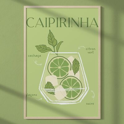 Affiche Cocktail Caipirinha 2