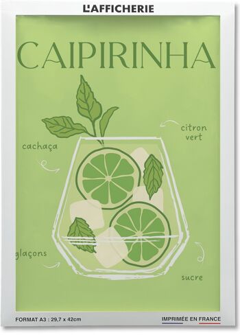 Affiche Cocktail Caipirinha 2 2